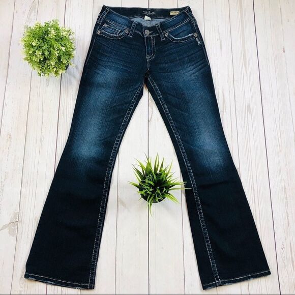 Silver Jeans Denim - 🇨🇦Silver Suki Surplus Distressed Jeans Siz…